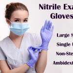 Emerald Nitrile Examination Gloves- Purple